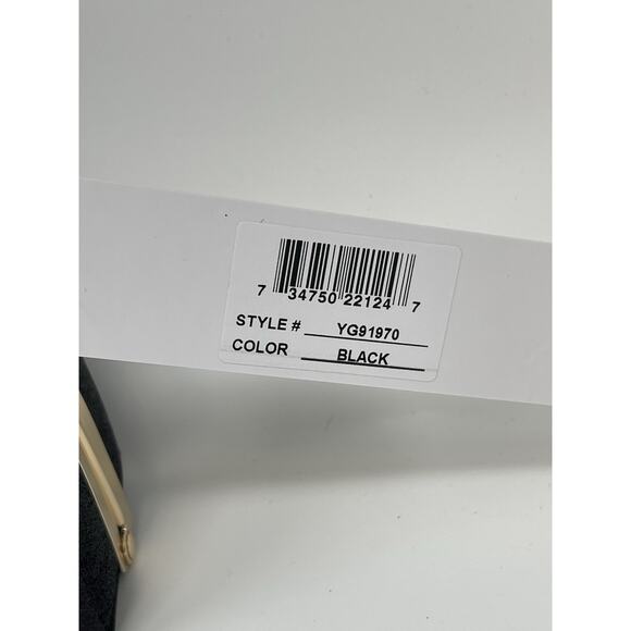 Alessia Purse Black Shimmery Gold Accents Handel New - Picture 5 of 13